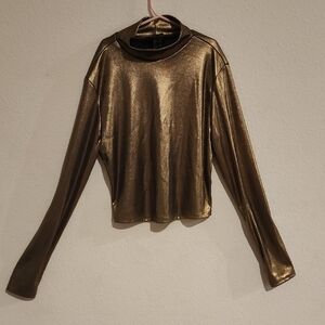 Gold Metallic Women's Top